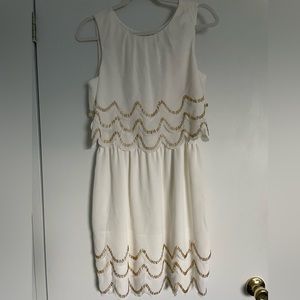 Ted Baker Tiered and Beaded Mini Dress Size M L